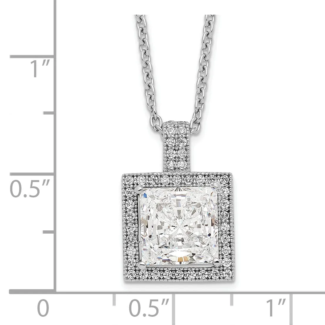 Sterling Silver Cubic Zirconia Necklace