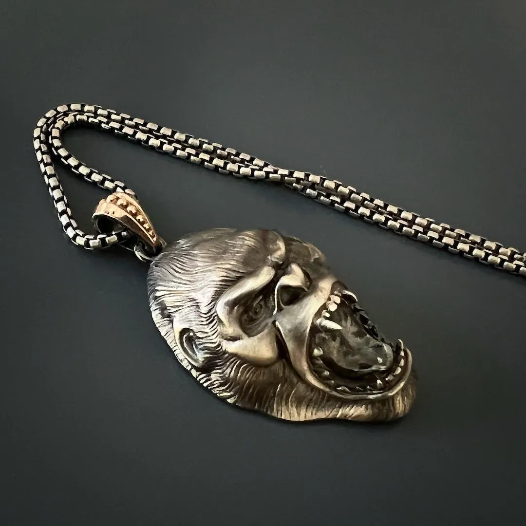 Sterling Silver Gorilla Chain Necklace