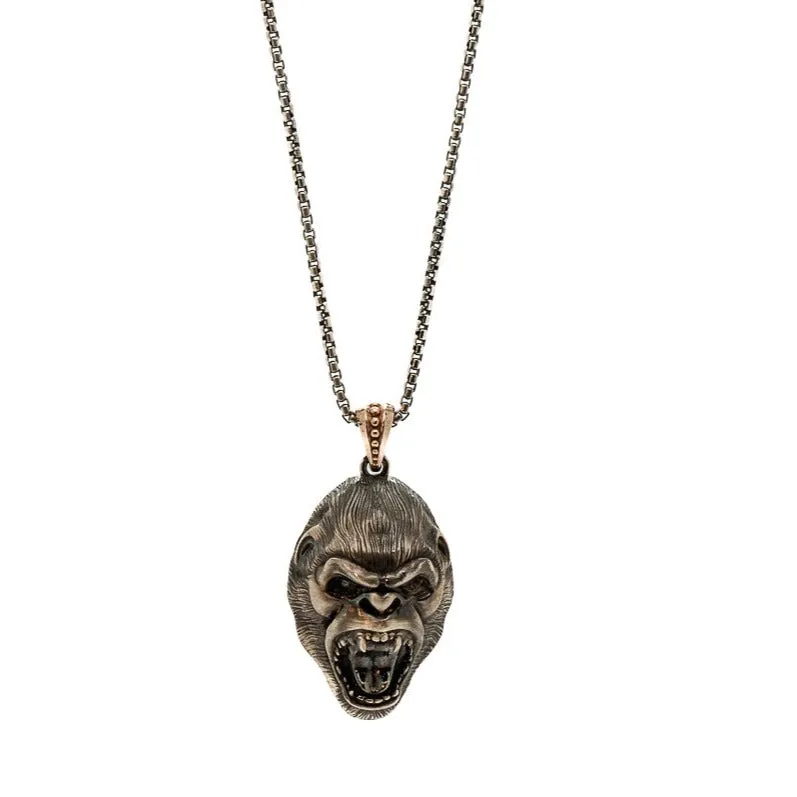 Sterling Silver Gorilla Chain Necklace