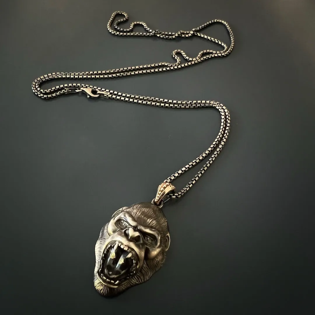 Sterling Silver Gorilla Chain Necklace