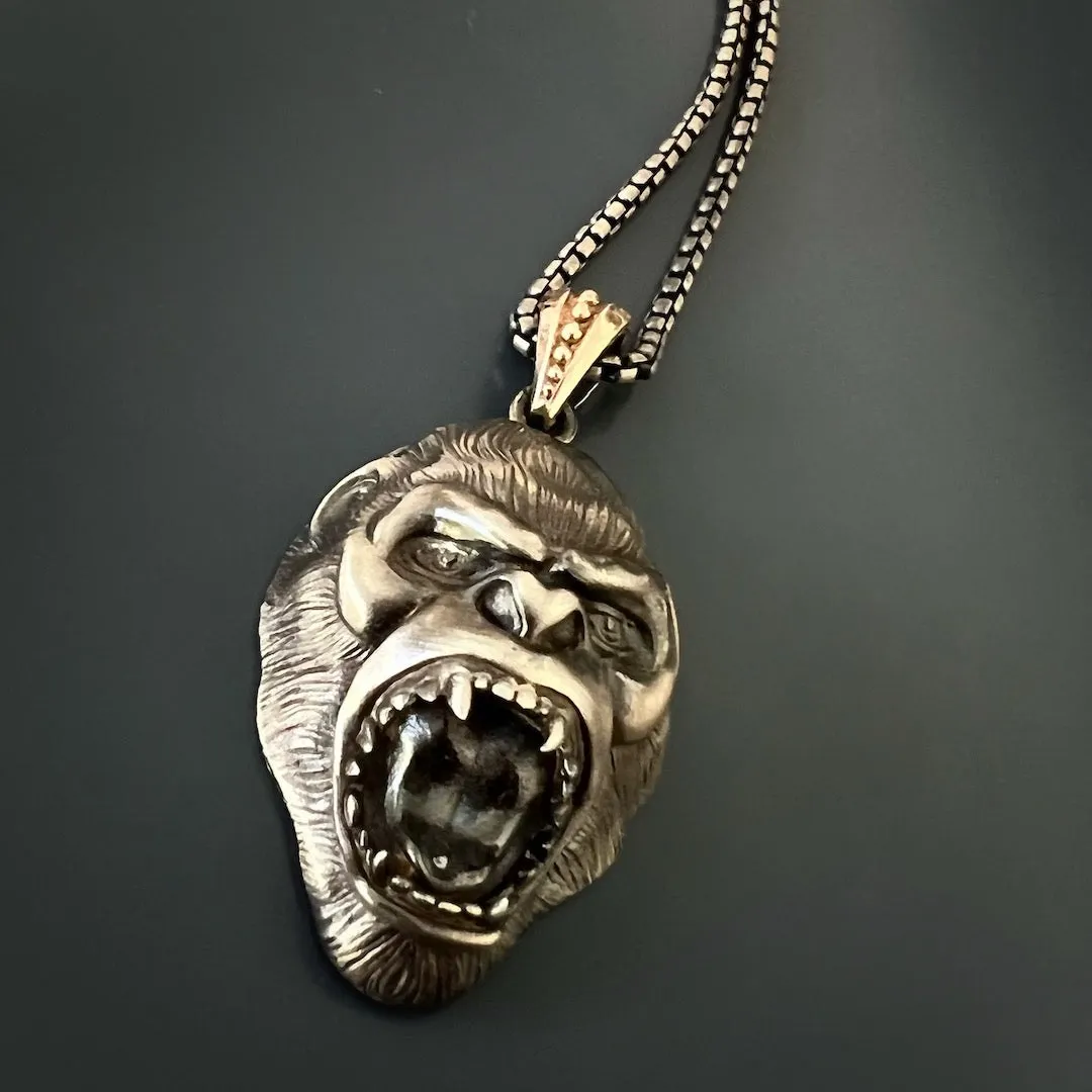 Sterling Silver Gorilla Chain Necklace