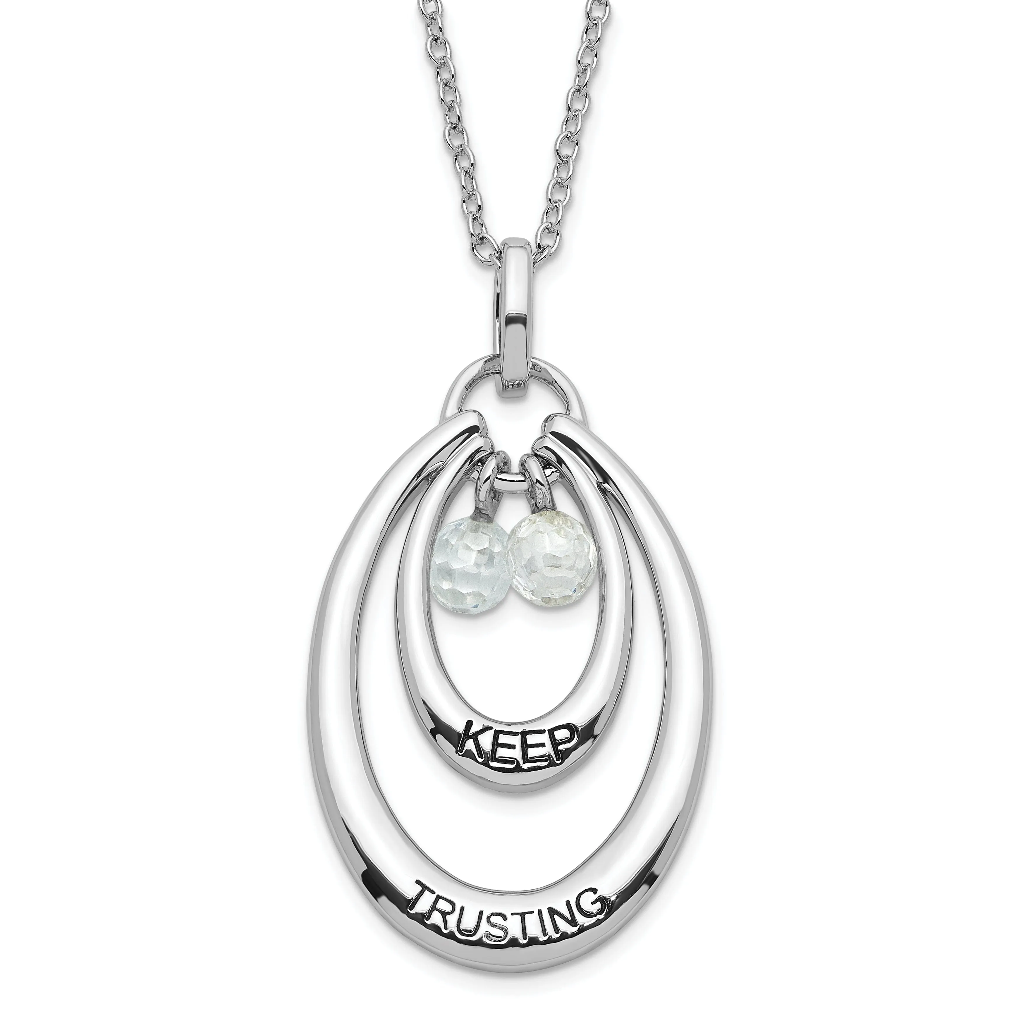 Sterling Silver Keep Trustg Necklace