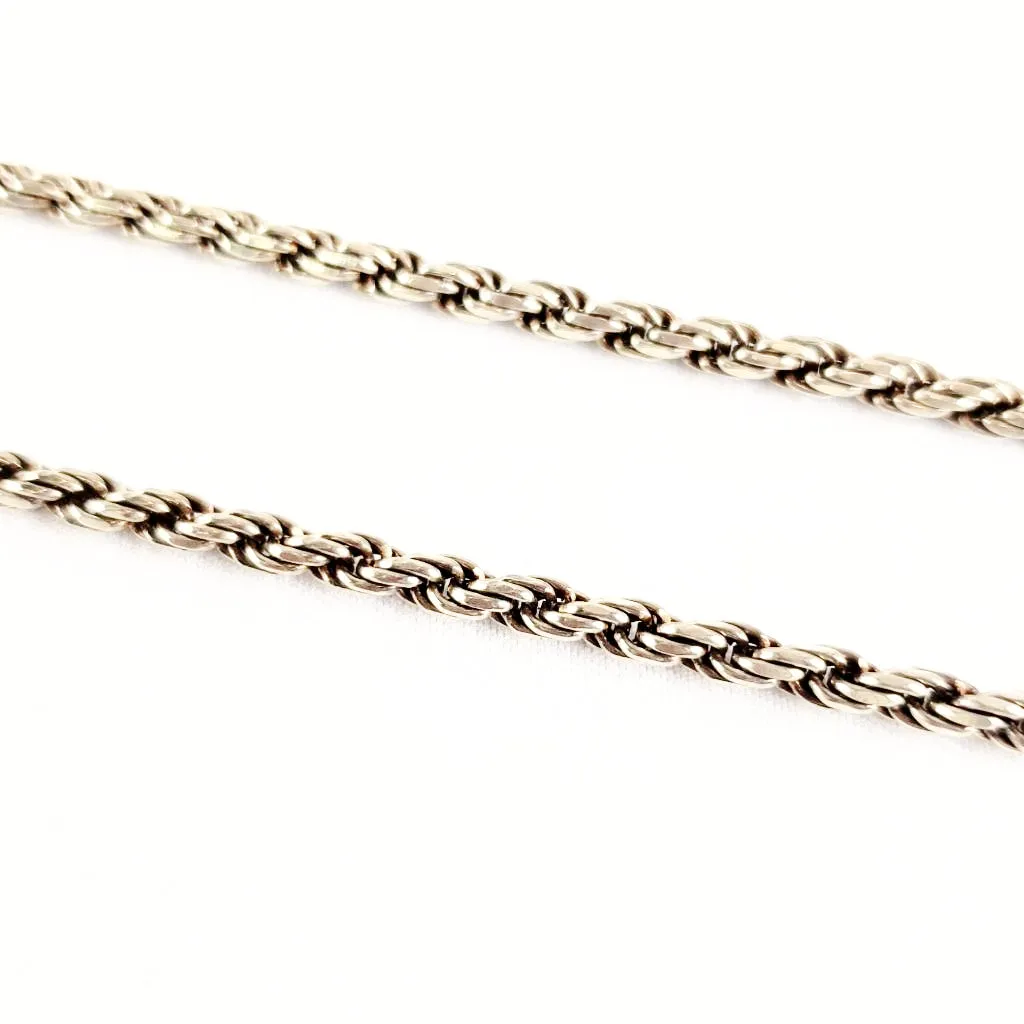 Sterling Silver Rhodochrosite Rope Necklace with Garnet and Keshi Pearl, 22" 46.3 grams