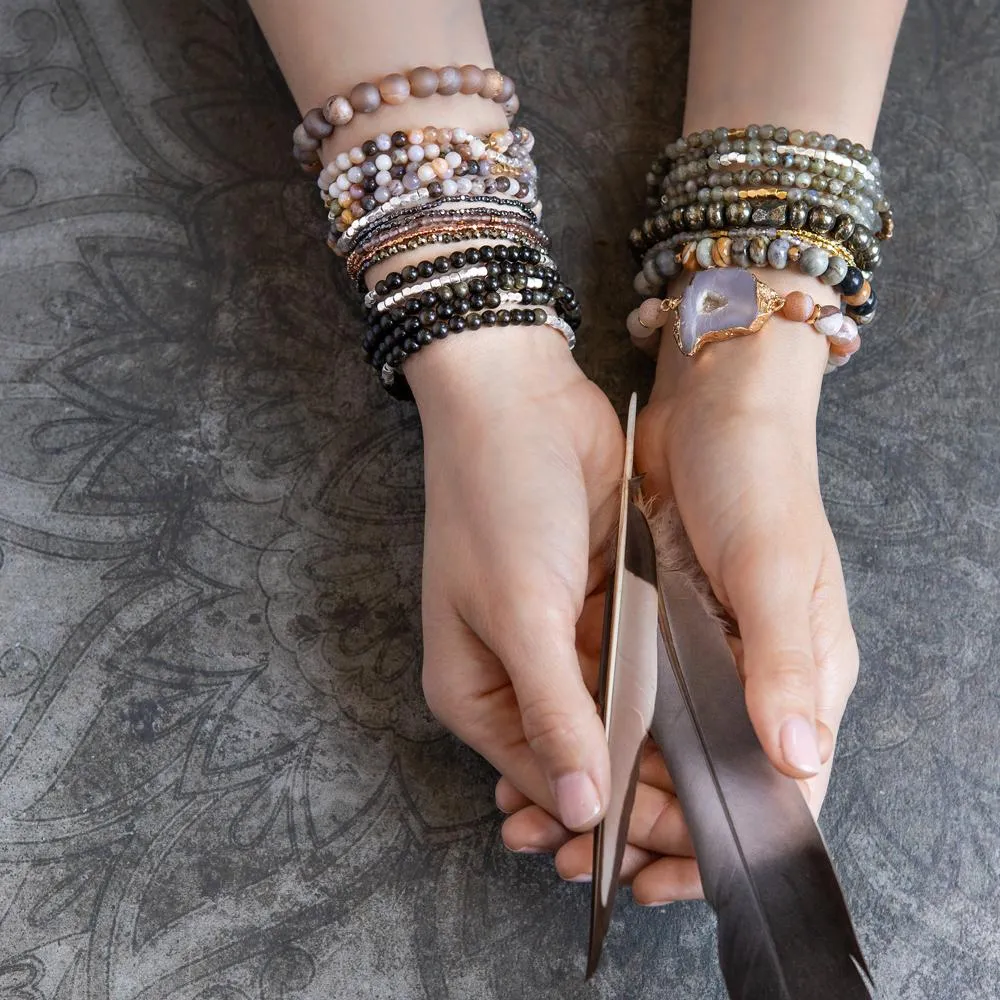 Stone Wrap Bracelet/Necklace: Majestic Jasper