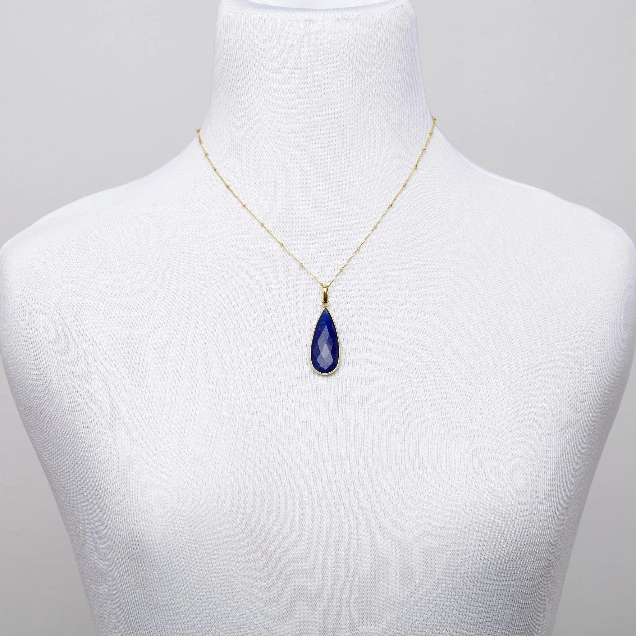 Teardrop Necklace in Sapphire