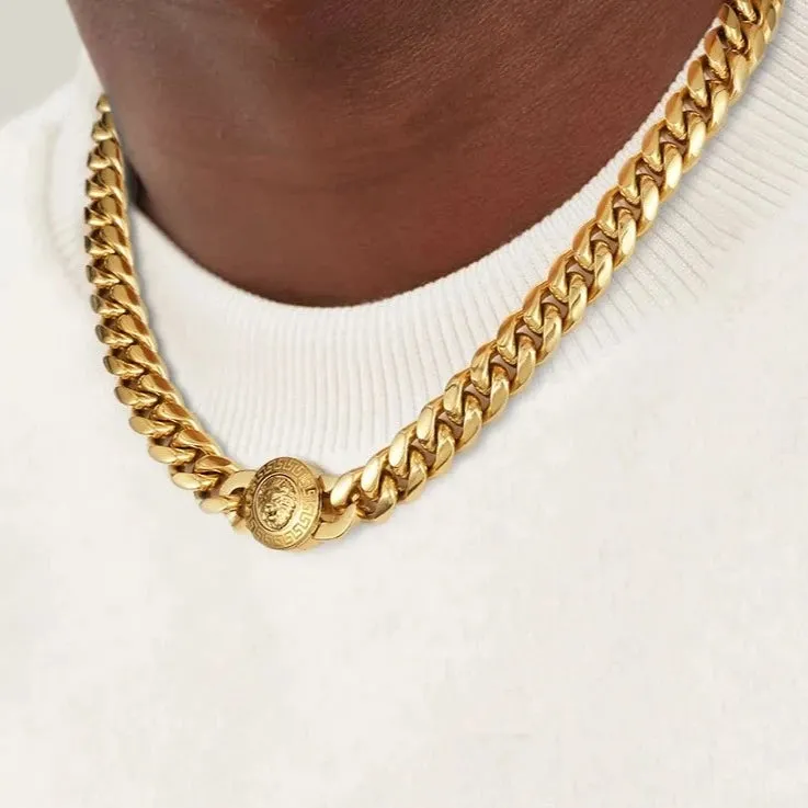 The King - 12mm Cuban Link Chain in 18K Gold Plated