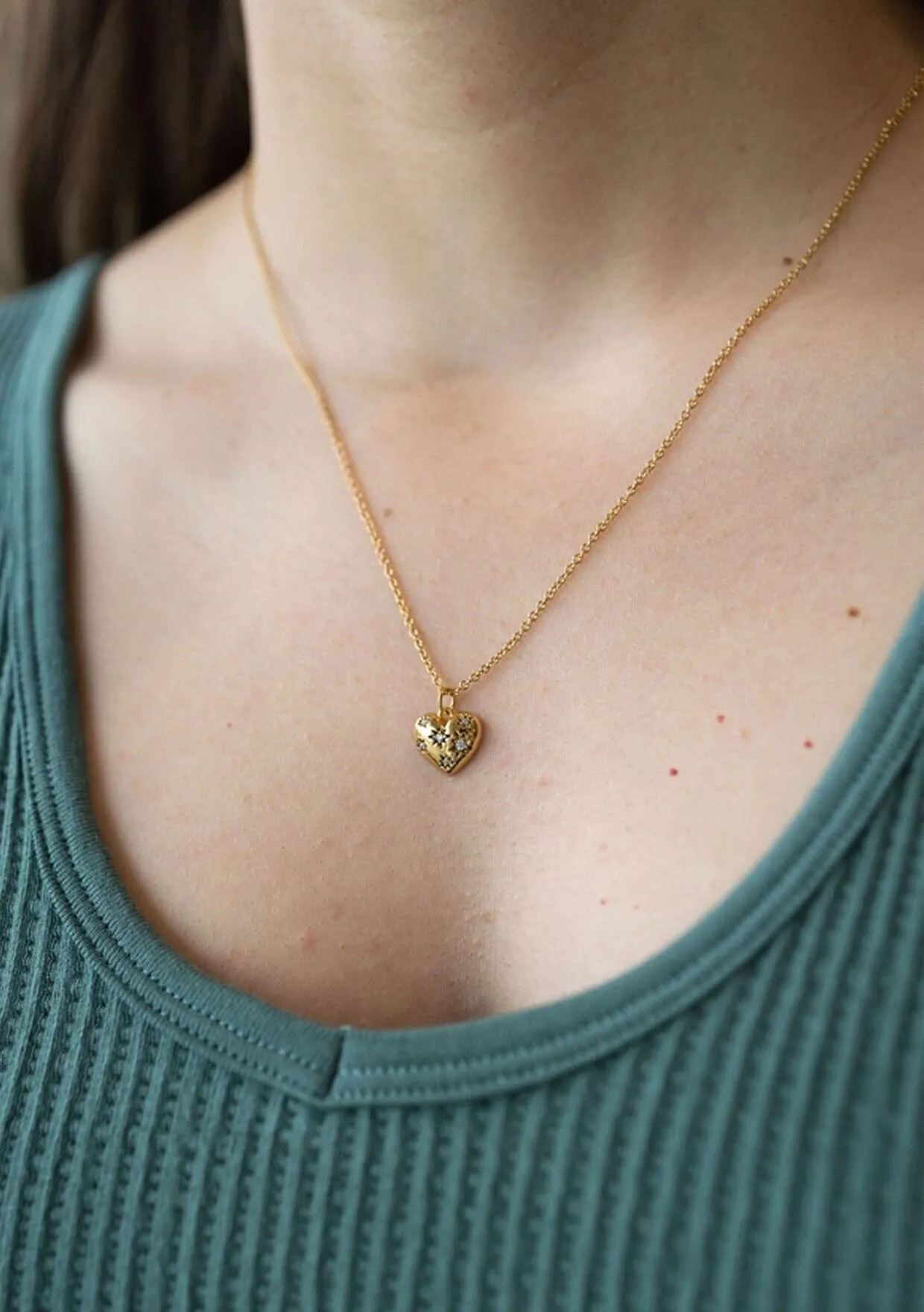 The Land of Salt Heart Amulet Necklace