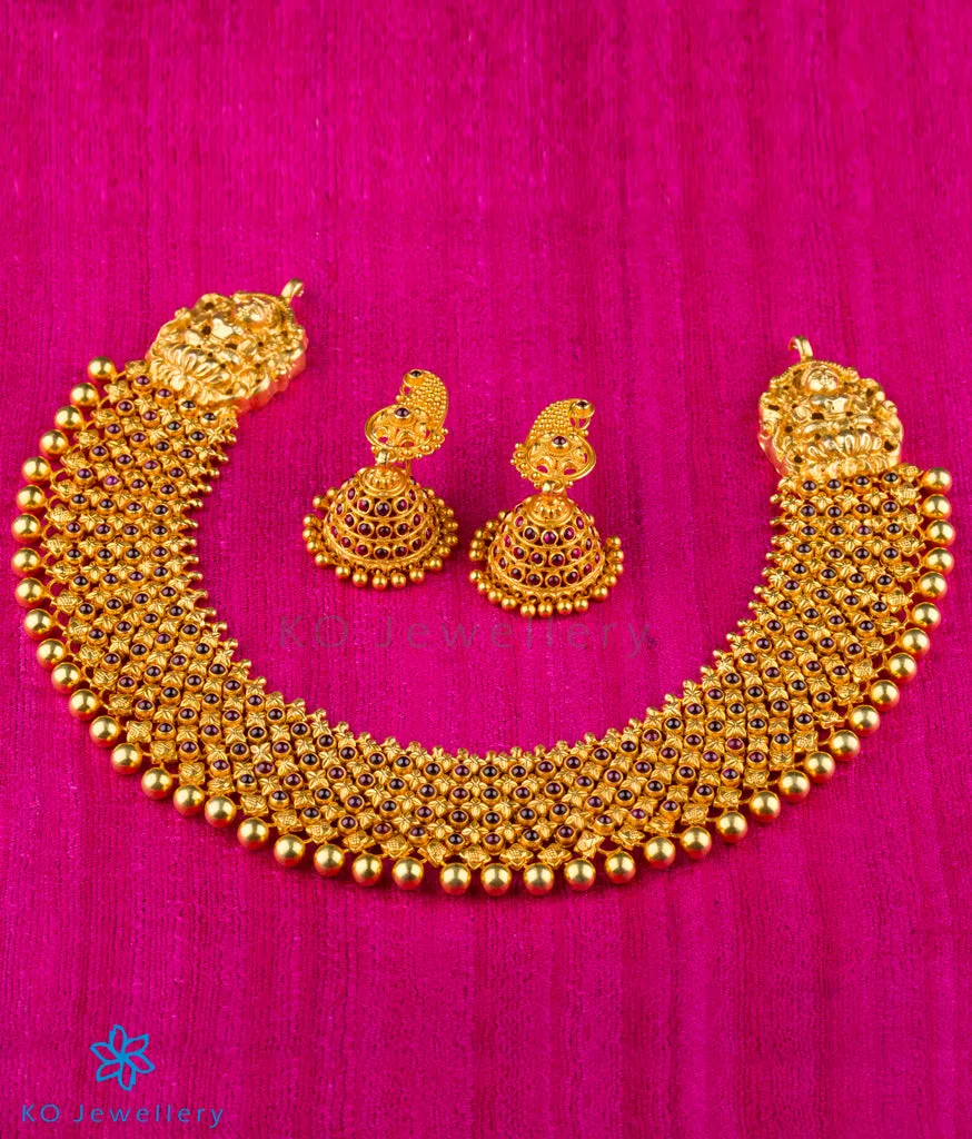The Shri Antique Silver Lakshmi Necklace
