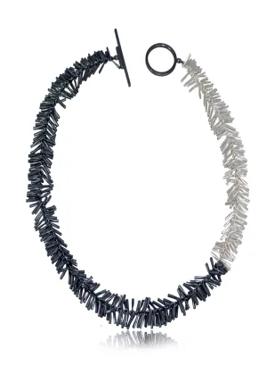 Tickle II Necklace Black & Silver