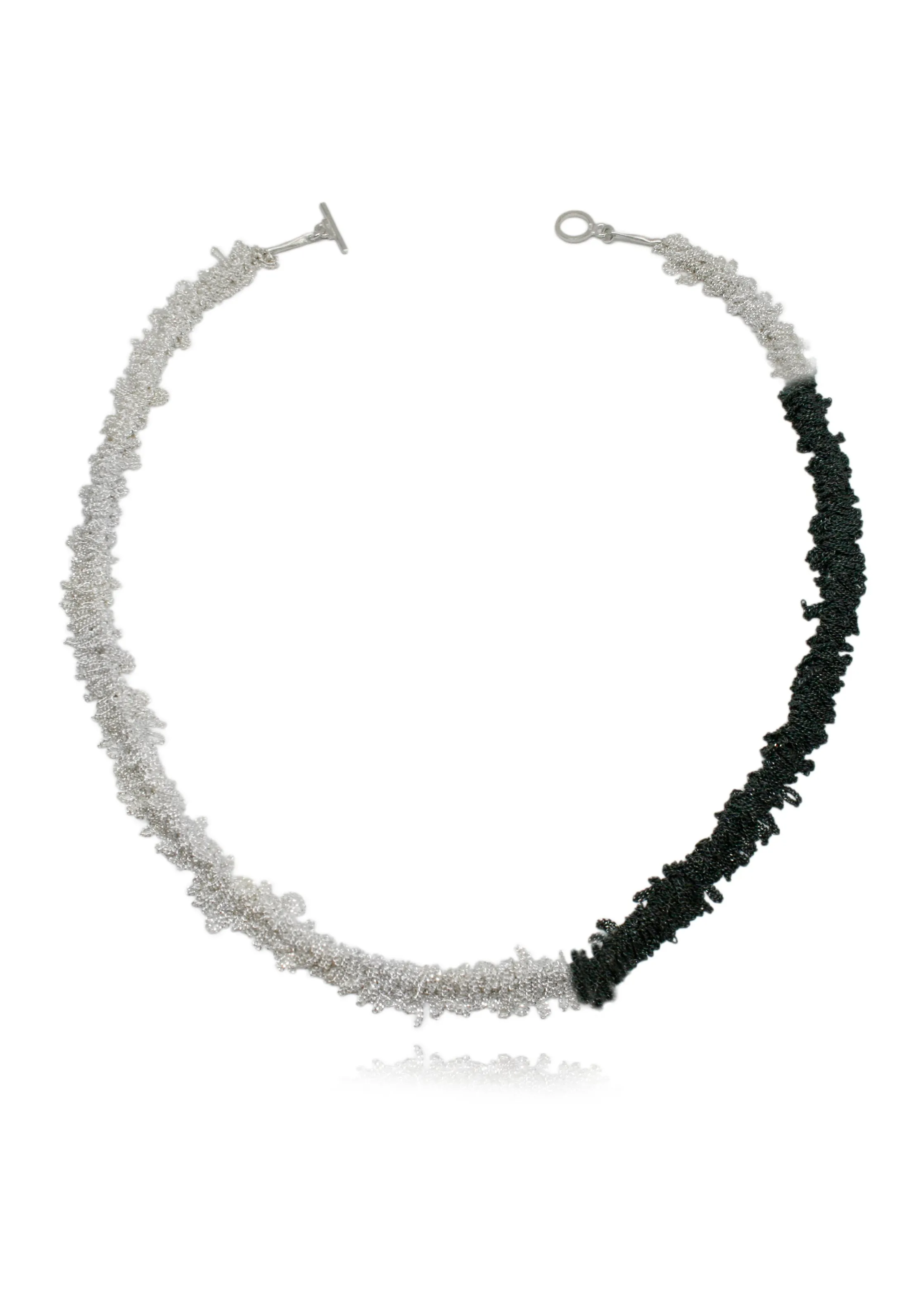 Tickle III Necklace Silver & Black