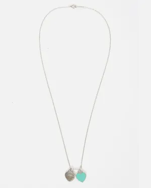 Tiffany & Co. Return To Tiffany Blue Double Heart Tag Pendant Necklace