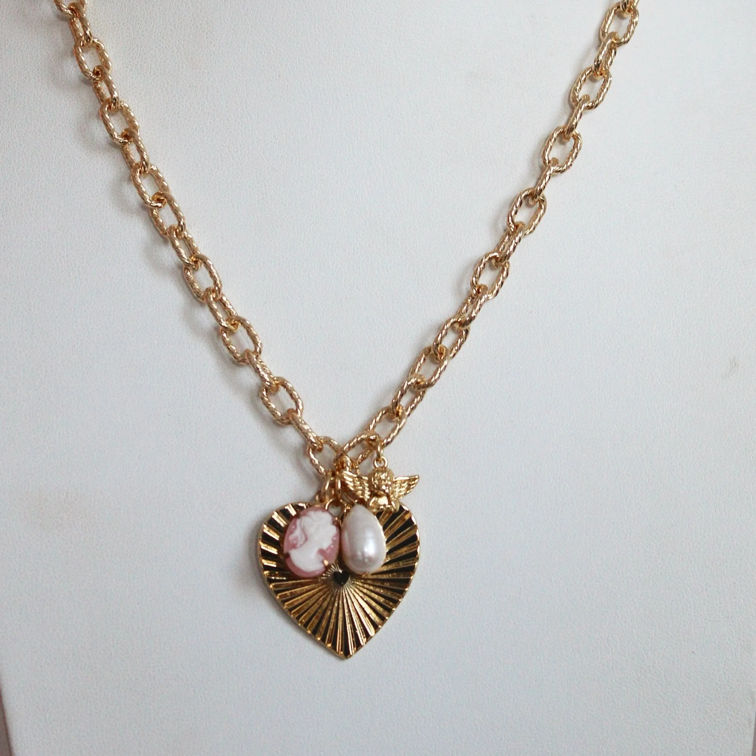 Timeless Heart Cameo Necklace