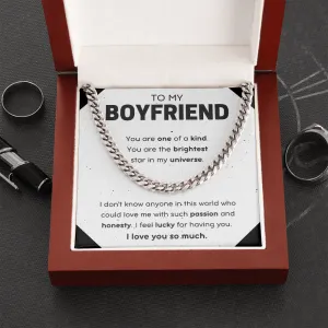 To My Boyfriend Unique Cuban Link Chain Necklace