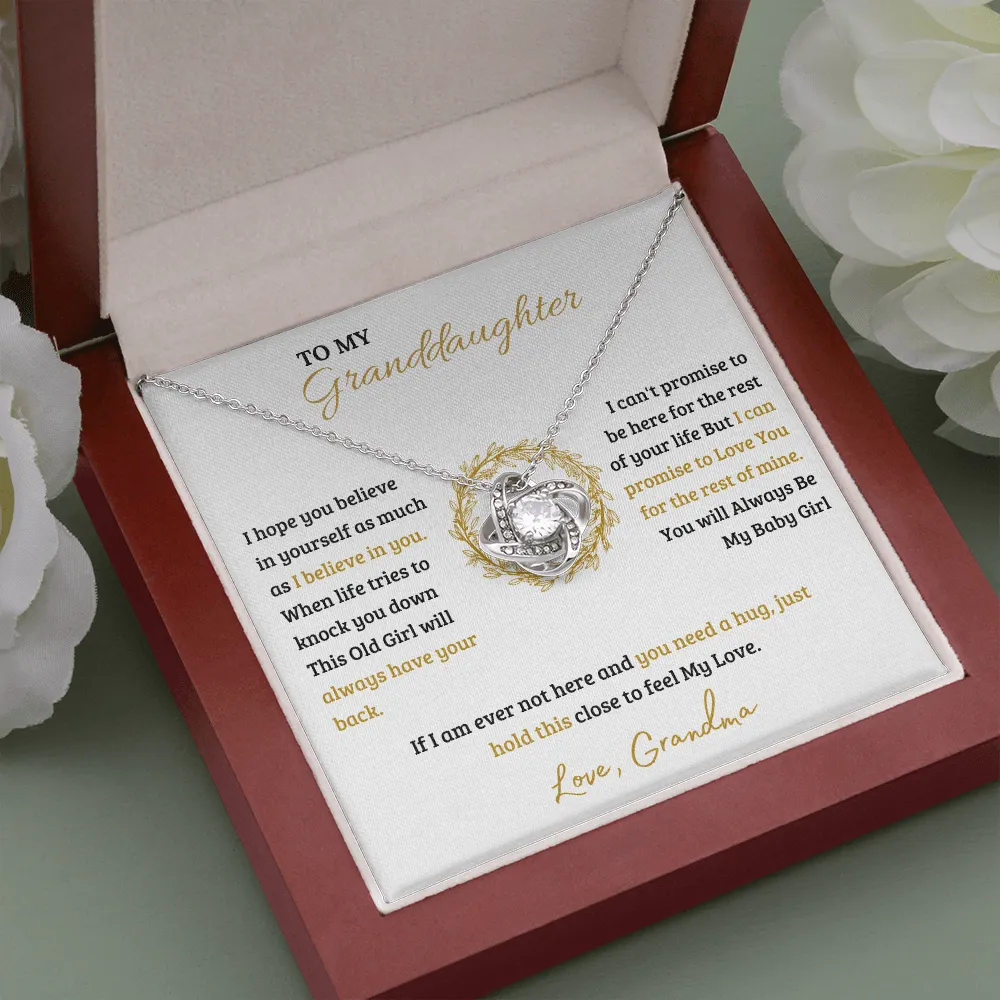 To My Granddaughter | Love Knot Necklace