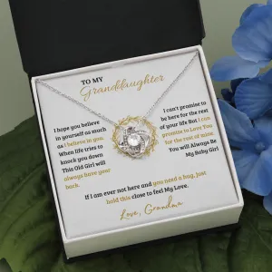 To My Granddaughter | Love Knot Necklace