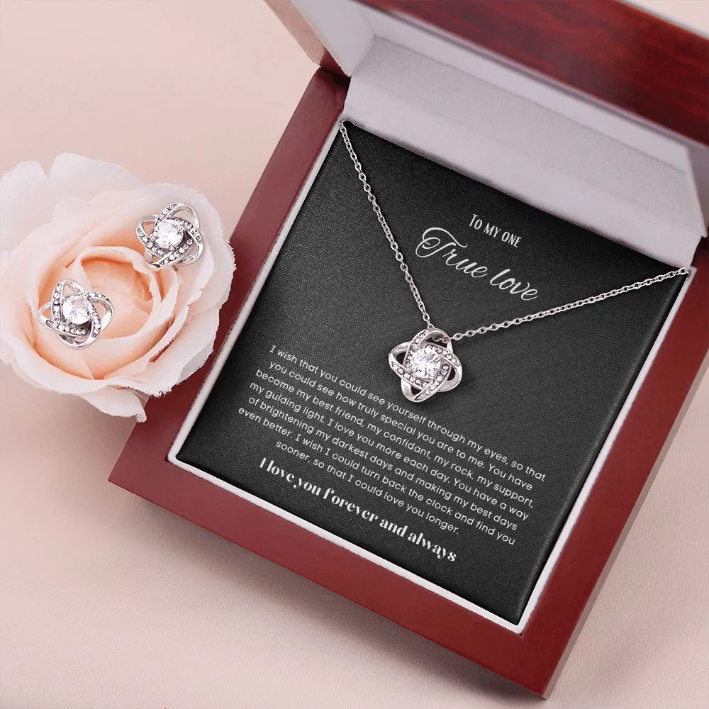 To my soulmate necklace and earrings set