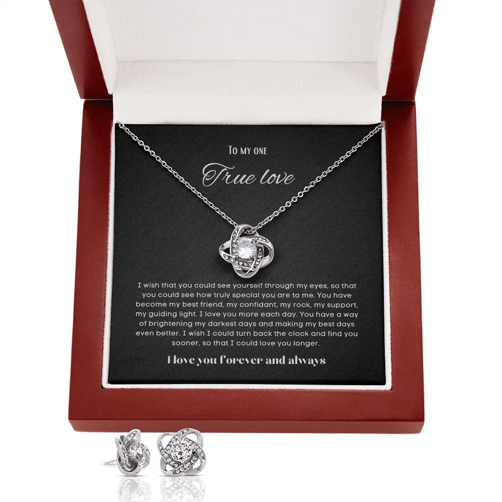 To my soulmate necklace and earrings set