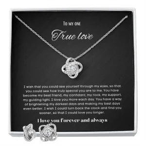 To my soulmate necklace and earrings set