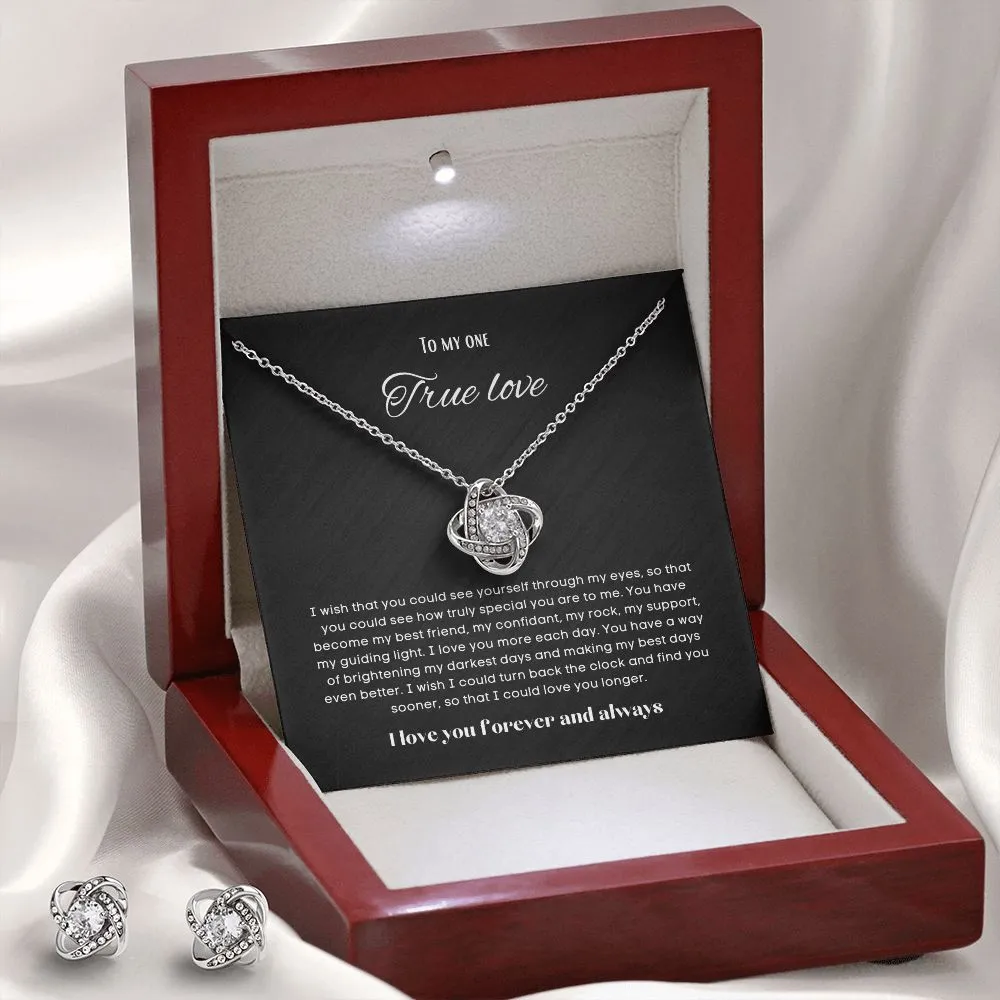 To my soulmate necklace and earrings set