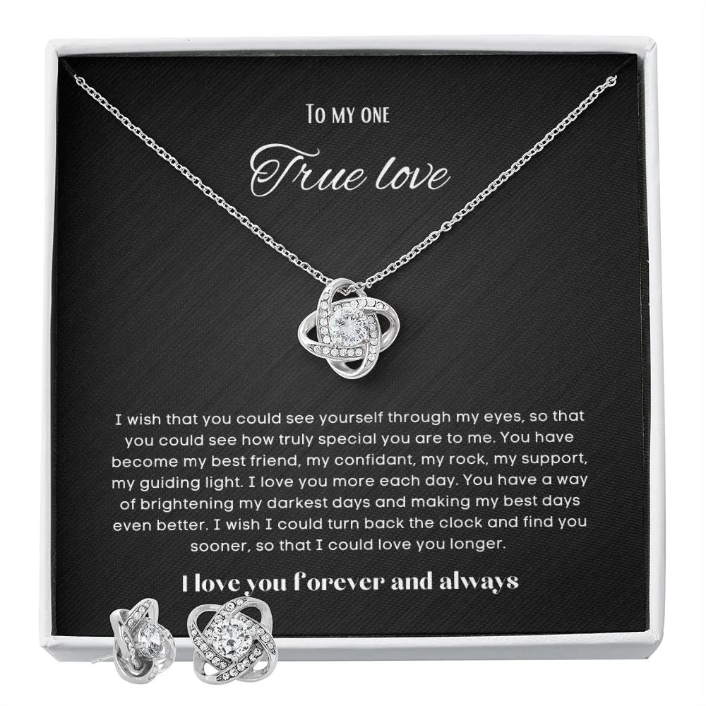 To my soulmate necklace and earrings set