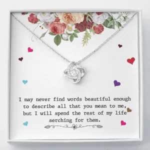 To my wife necklace massage card necklace with luxury box