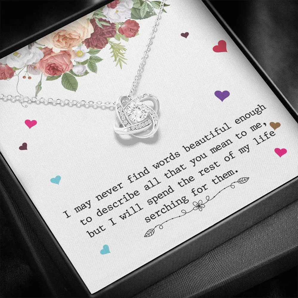 To my wife necklace massage card necklace with luxury box