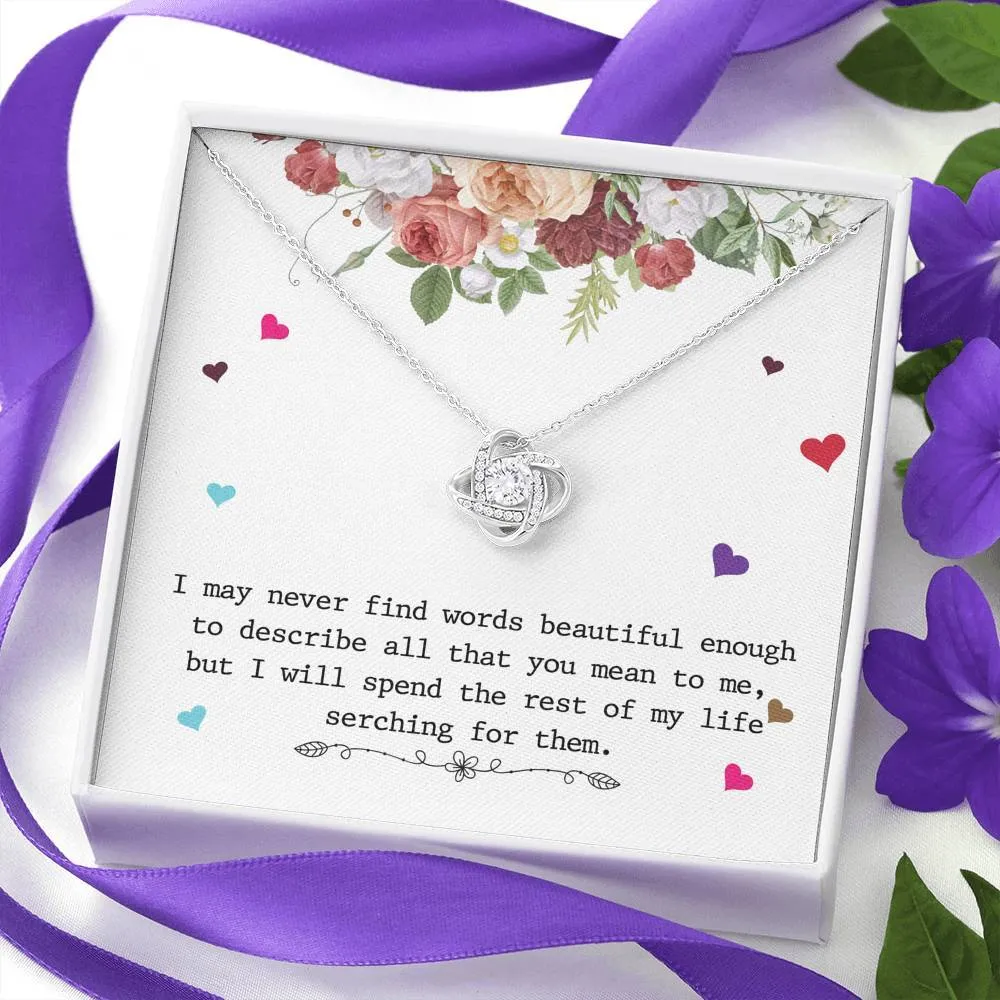 To my wife necklace massage card necklace with luxury box