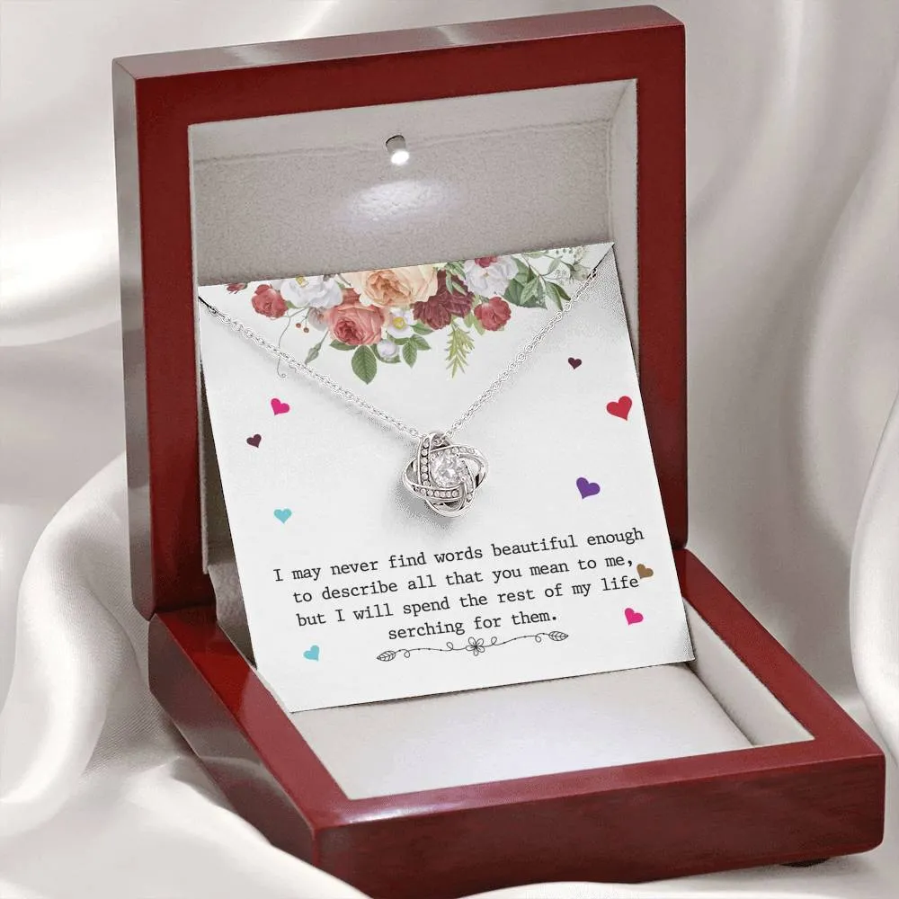 To my wife necklace massage card necklace with luxury box