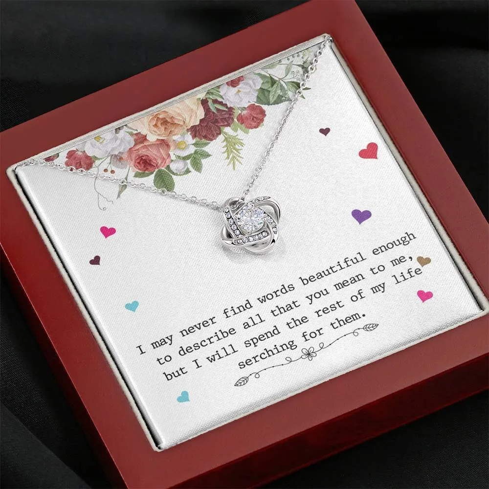 To my wife necklace massage card necklace with luxury box