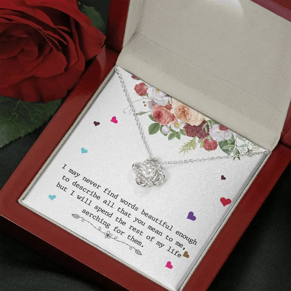 To my wife necklace massage card necklace with luxury box