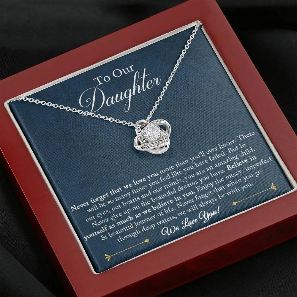 To Our Daughter Necklace, Christmas Gift for Daughter from Mom and Dad, Daughter Gift from Mom and Dad, Daughter Necklace