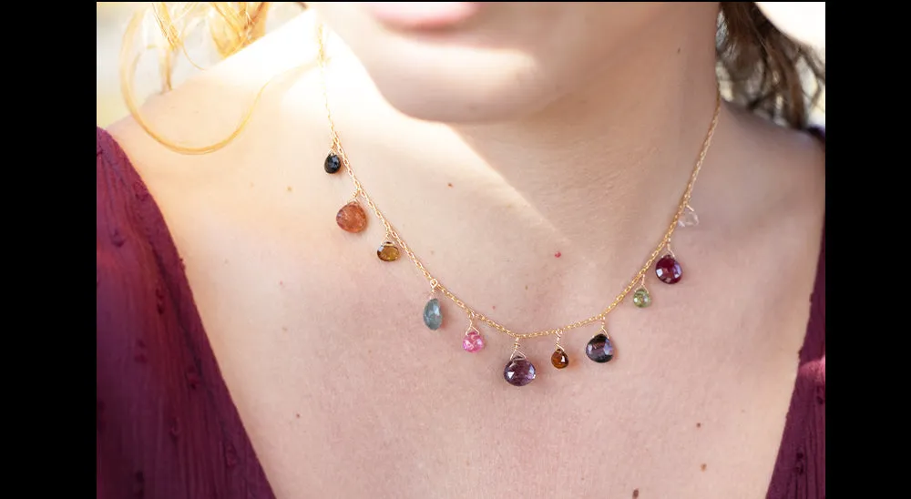 Tourmaline Charm Necklace