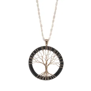 Tree Of Life Pearl & Solid Gold Unique Necklace