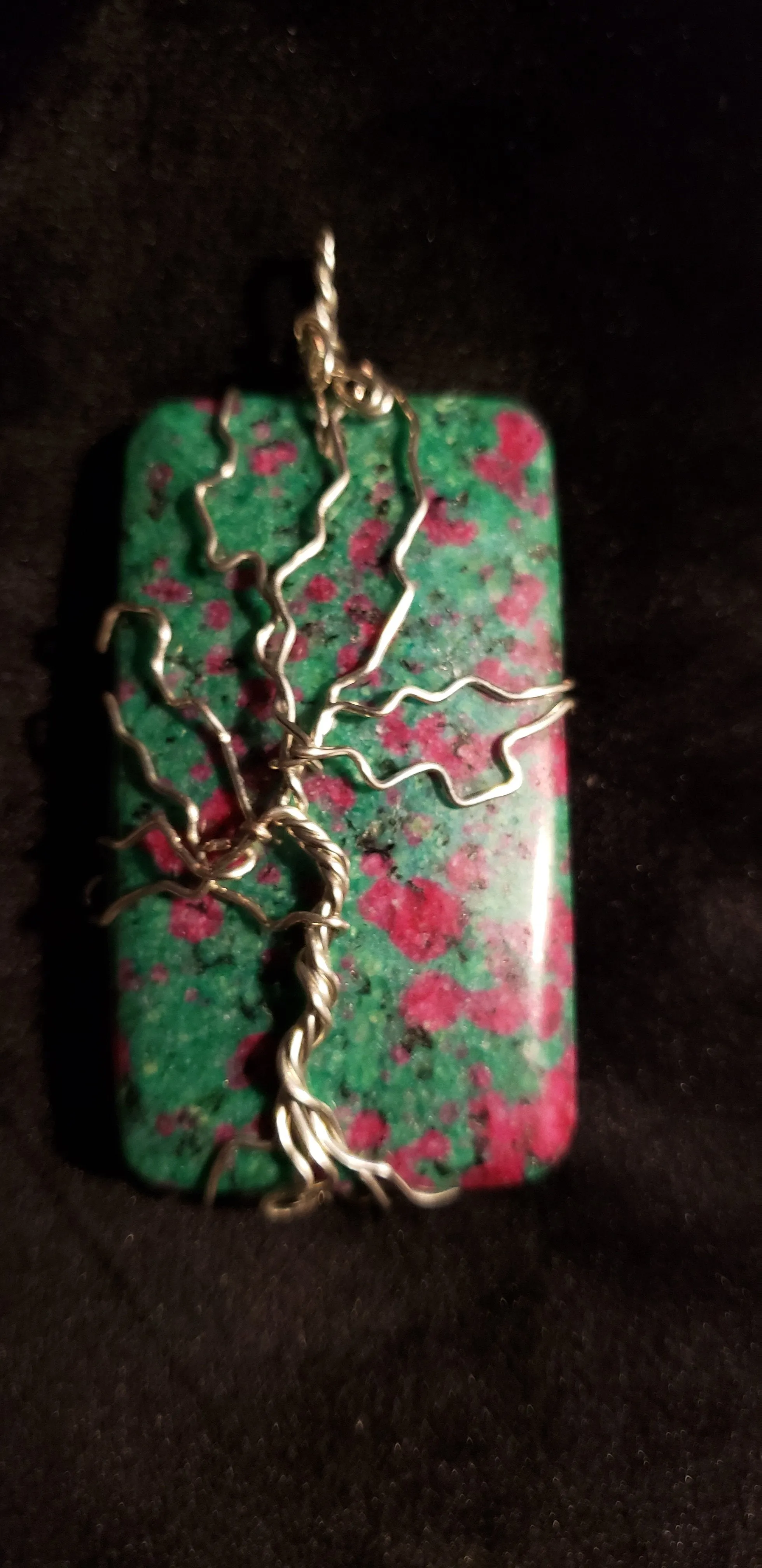 Tree of Life Ruby Zoistite Pendant - Various Unique Pendants