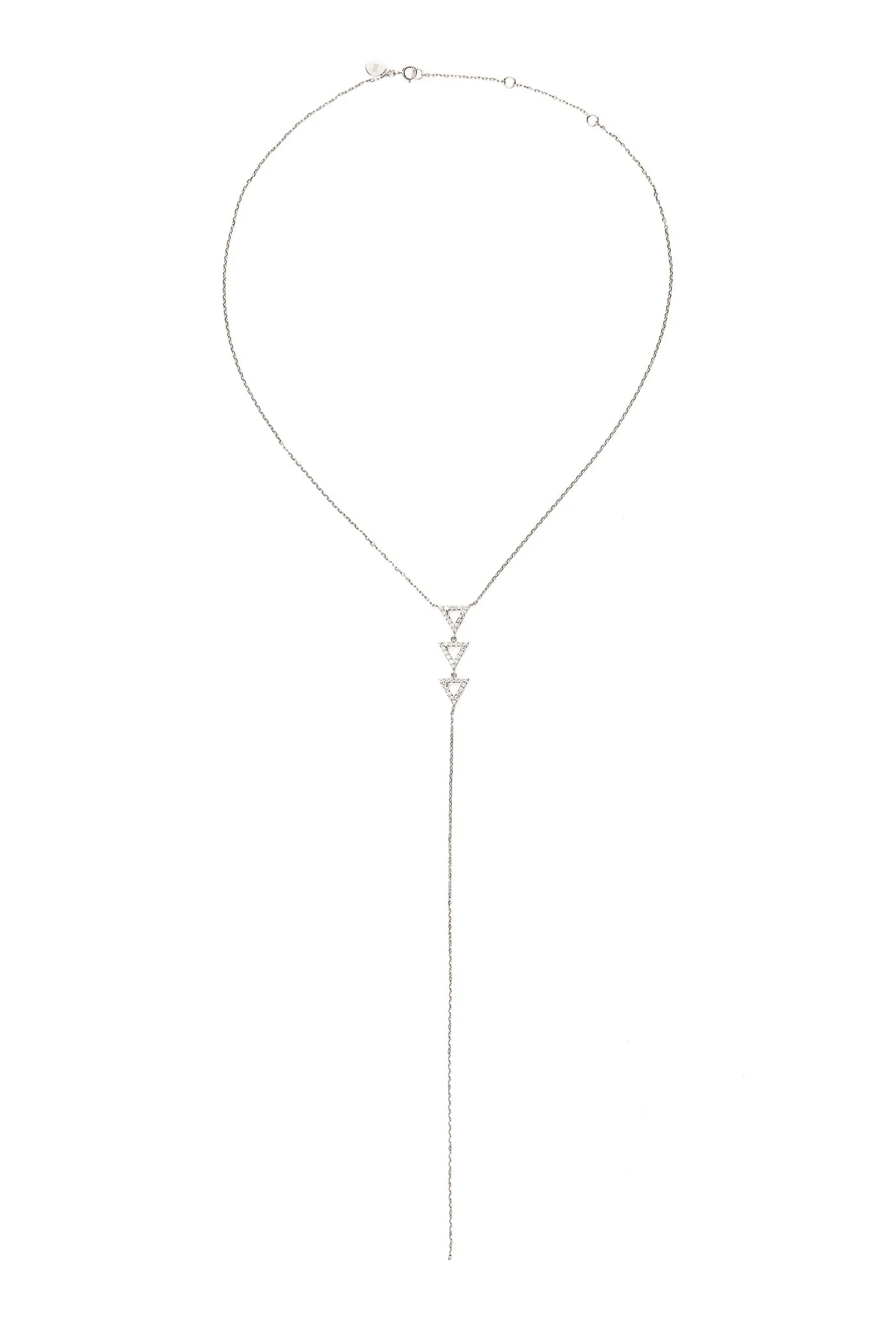 Troika Lariat Necklace (WG)