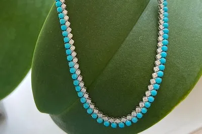 Turquoise Double Row Necklace