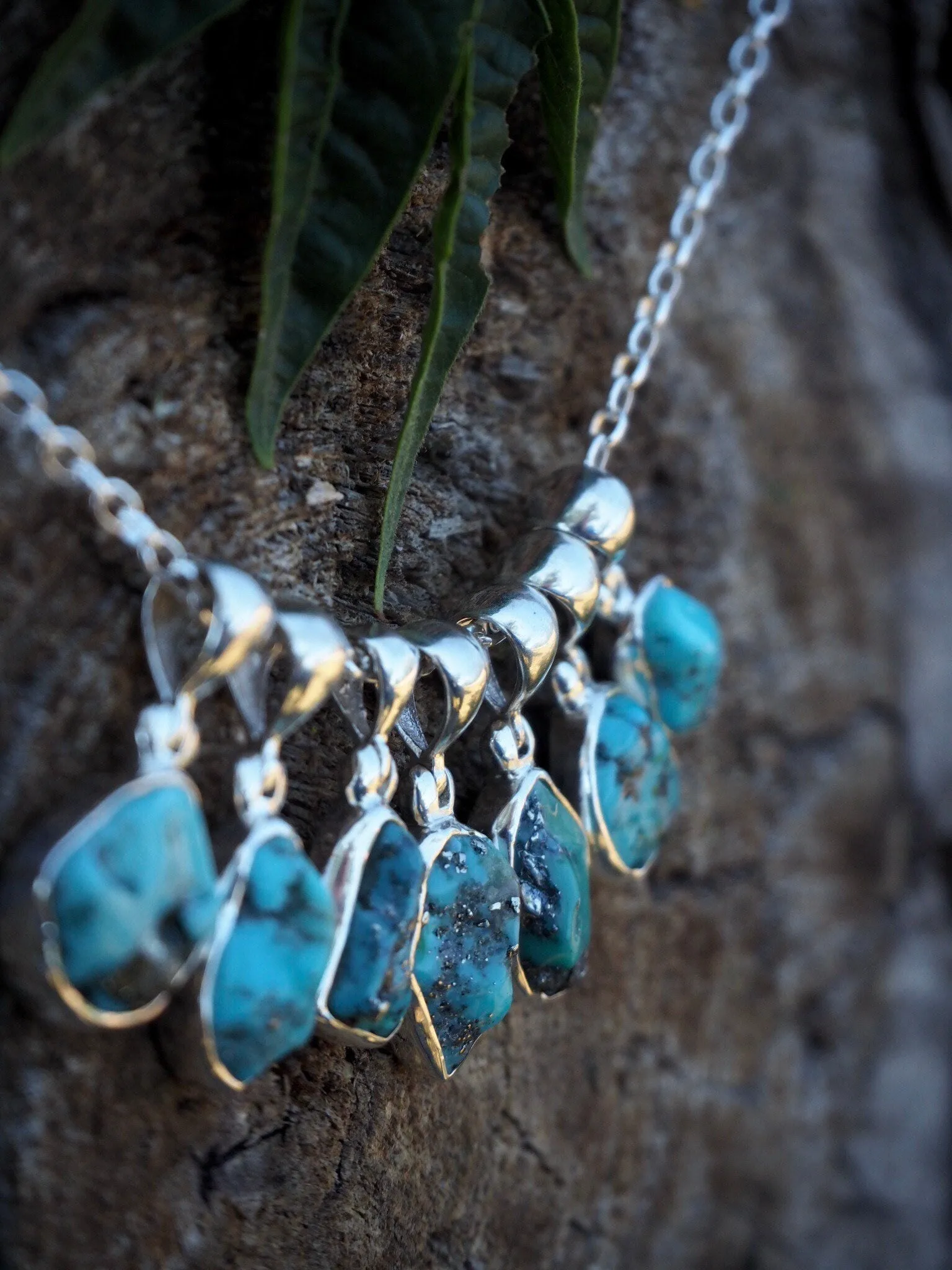 Turquoise Nugget with Pyrite Necklace