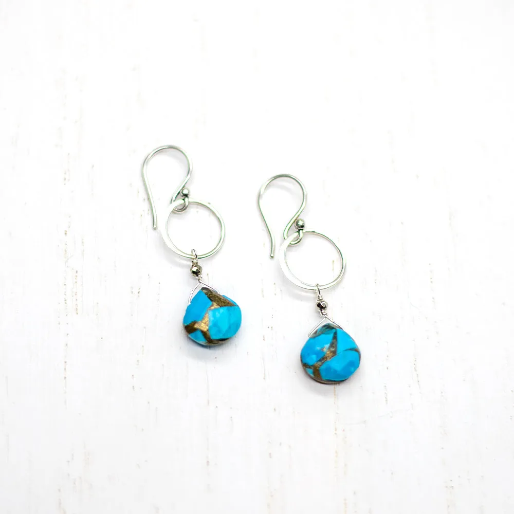 Turquoise Silver Ring Set