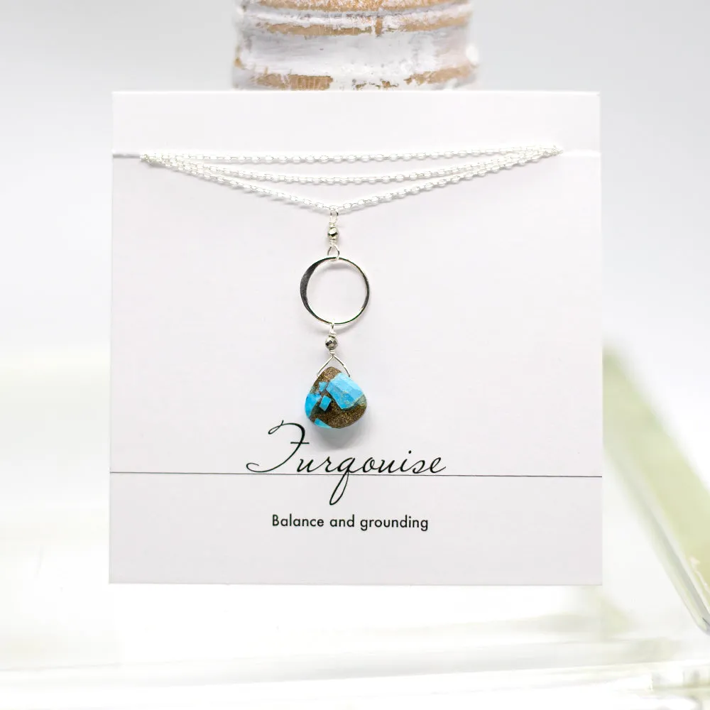 Turquoise Silver Ring Set