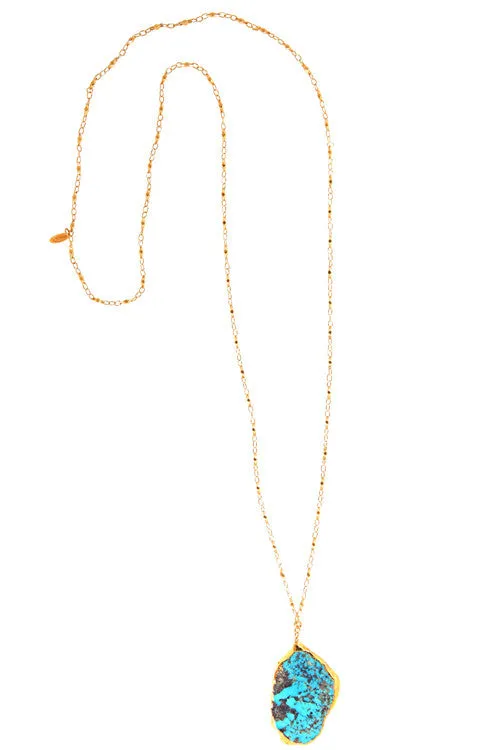 Turquoise Slice Necklace