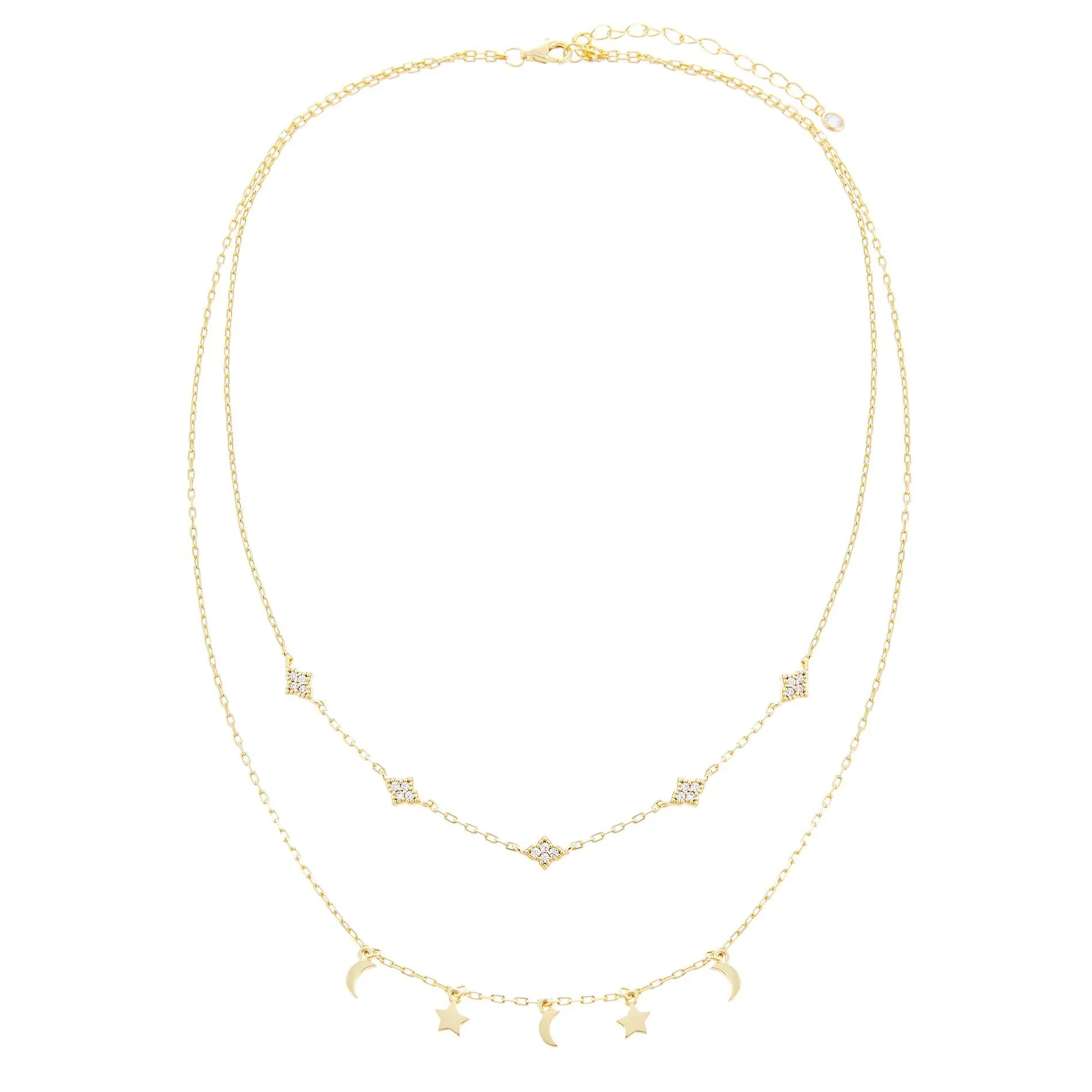 Two In One Charm Necklace/Choker