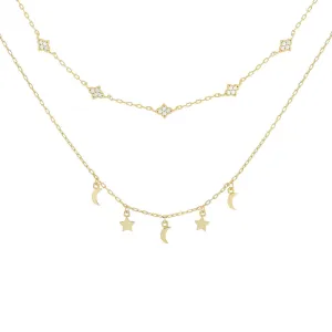 Two In One Charm Necklace/Choker