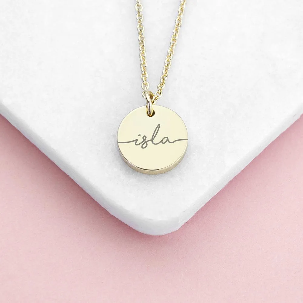 Unique Personalised Disc Necklace