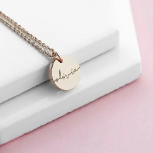 Unique Personalised Disc Necklace