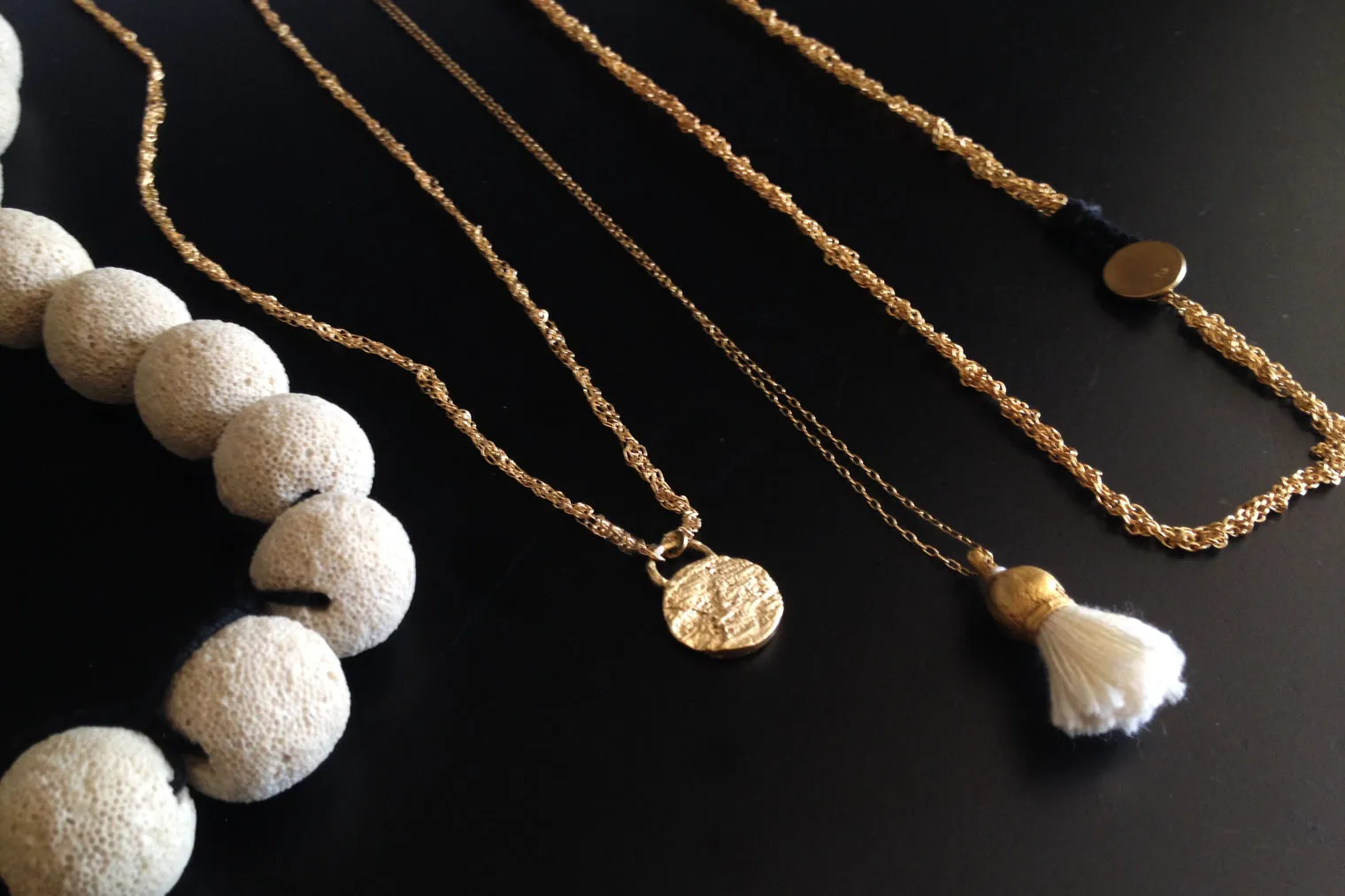 Unique White Tassel Necklace Inspired by nature