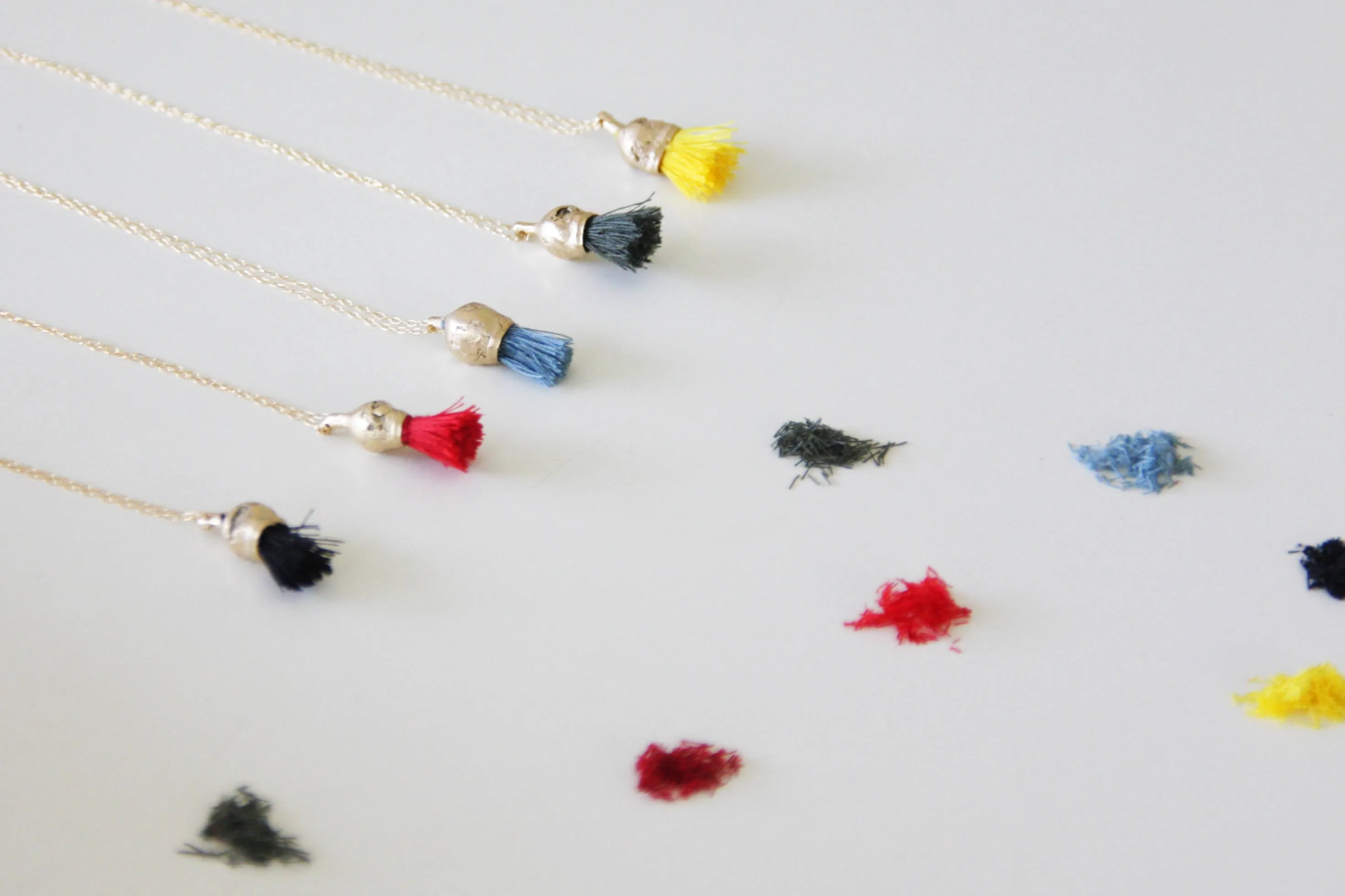 Unique White Tassel Necklace Inspired by nature