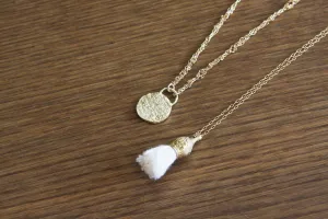 Unique White Tassel Necklace Inspired by nature