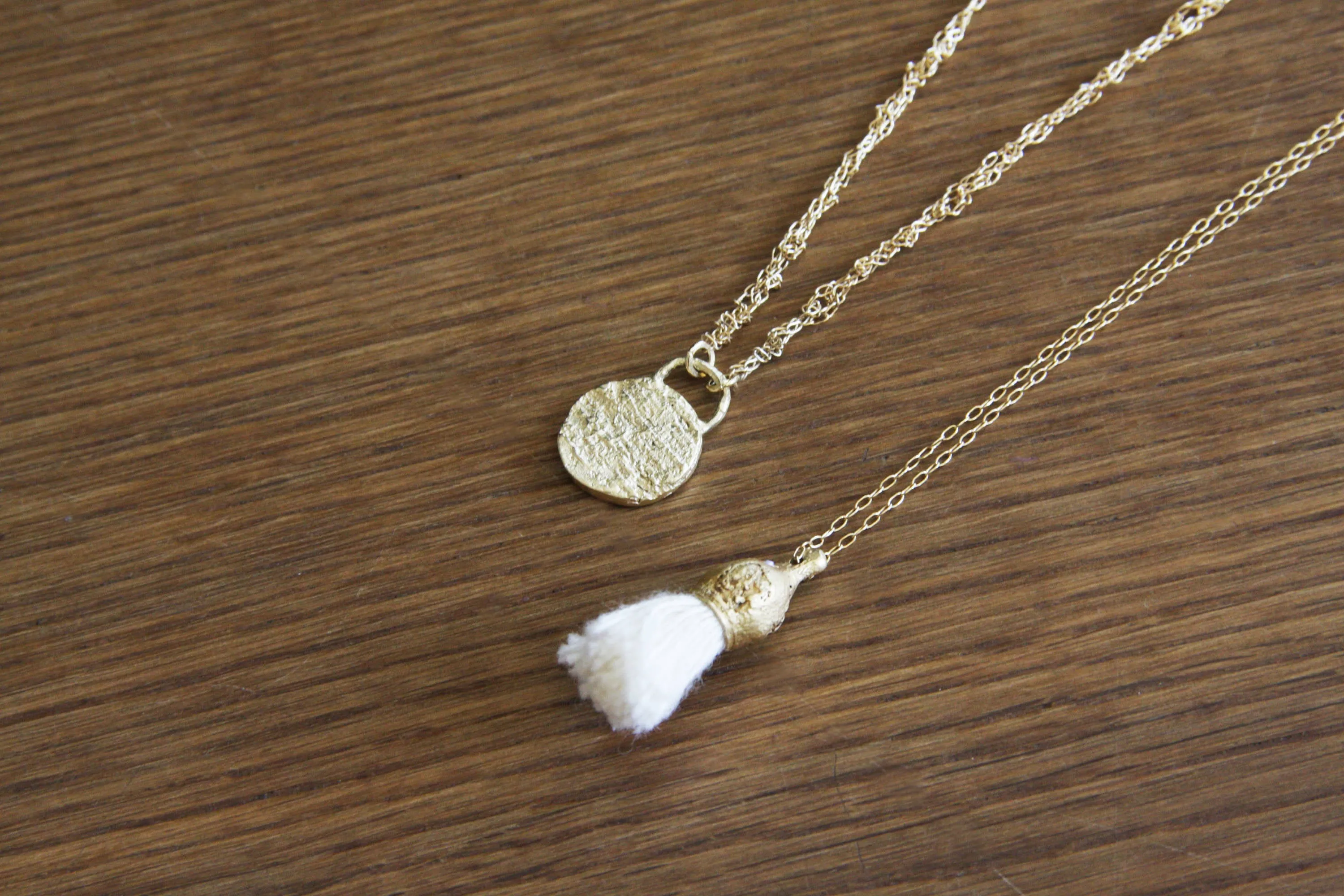 Unique White Tassel Necklace Inspired by nature