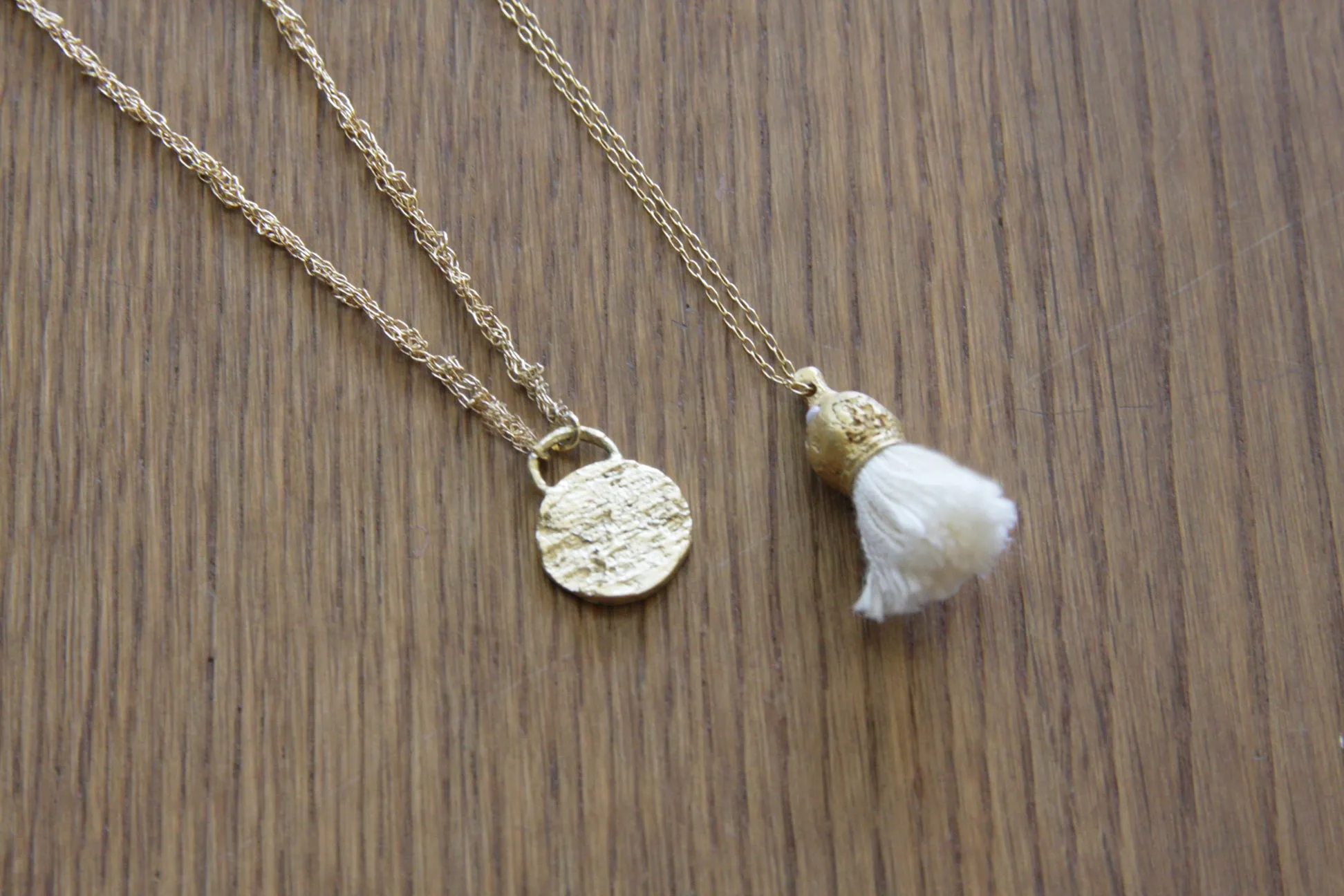 Unique White Tassel Necklace Inspired by nature