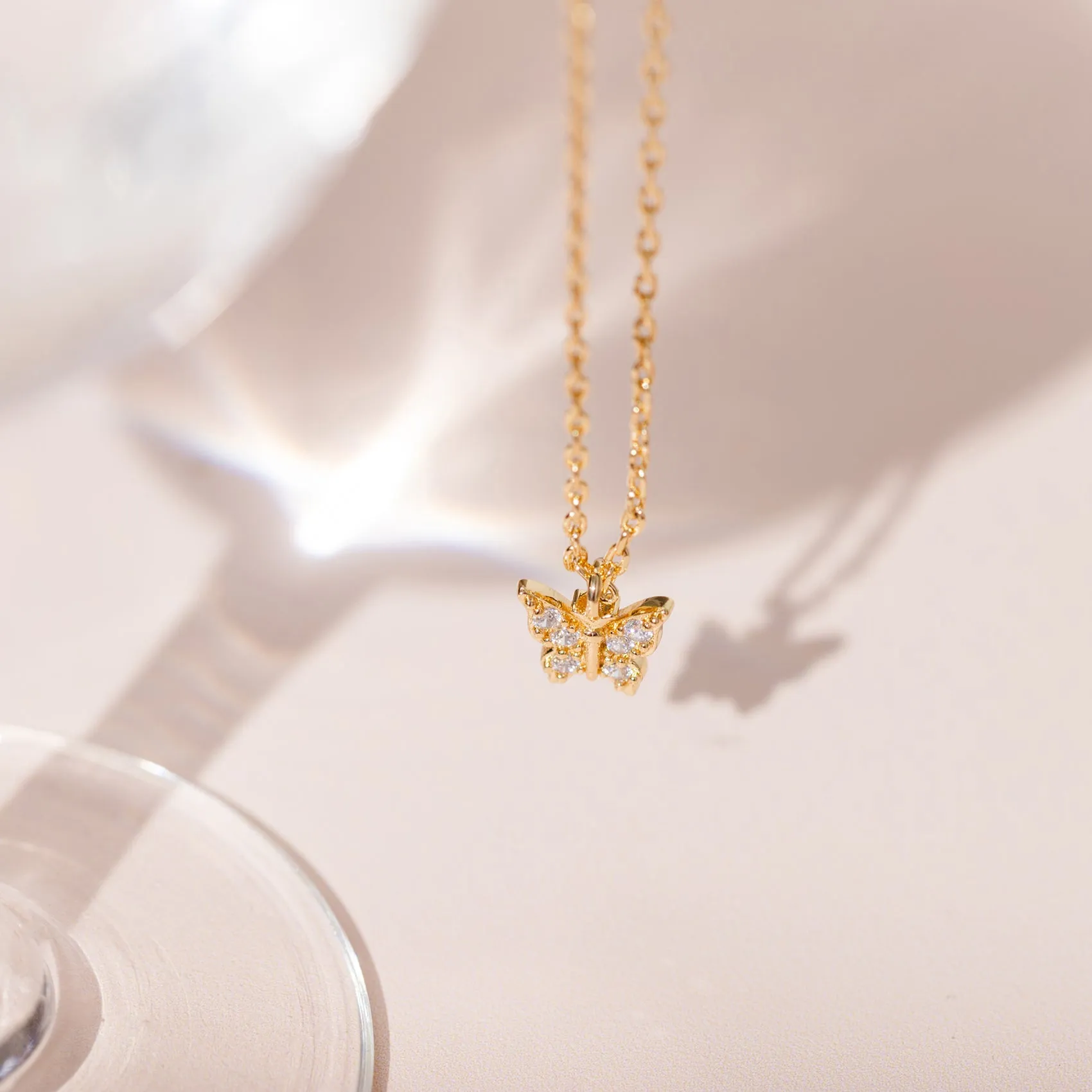 Vermeil Butterfly Pendant